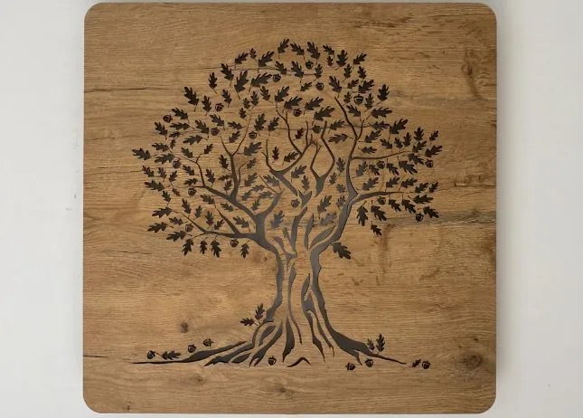 Podsvietený obraz strom Dub na batériu