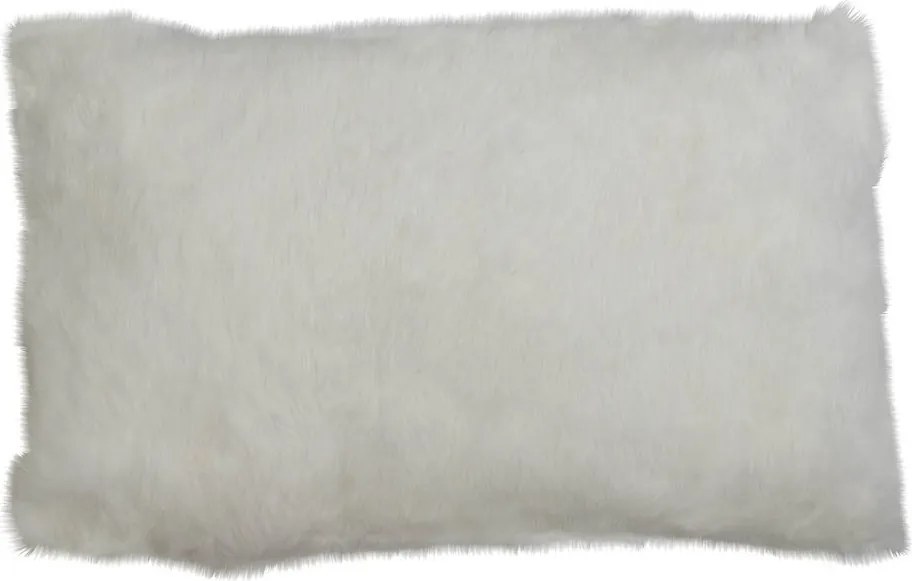 Vankúš z králičie kože Rabbi biela - 50 * 30 * 10cm