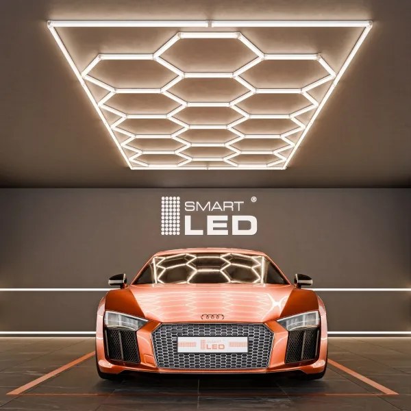 LED stropné svietidlo LED/696W/85-265V 4000K 484x243 cm CRI 90 IP44 biela