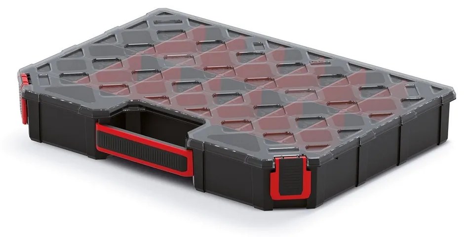 Skrinka s 3 prepážkovými organizérmi 41,5 × 29 × 29 cm, čierna
