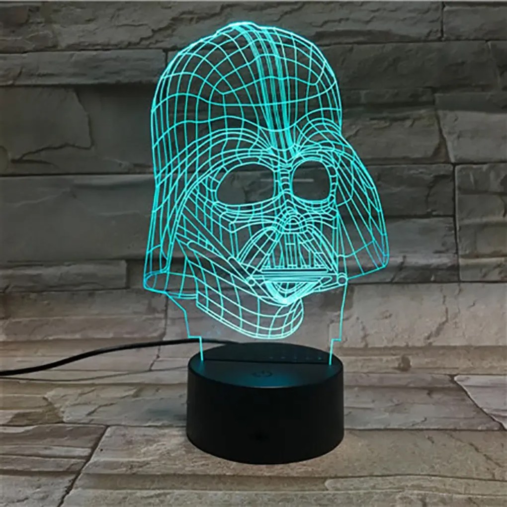 3Dmix 3DL-SL047 – 3D LED nočná lampa - Darth Vader (Star Wars) (Solar)