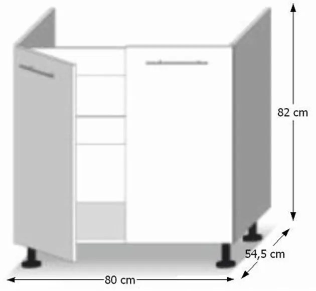 Dolná kuchynská skrinka D80 ZL Lilouse. Vlastná spoľahlivá doprava až k Vám domov. 1014727