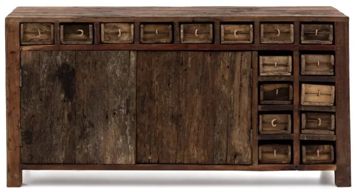 furniture-nabytek.cz - Masívny príborník Madurai II z recyklovaného dreva, neupravený, hnedý – 150×40×75 cm