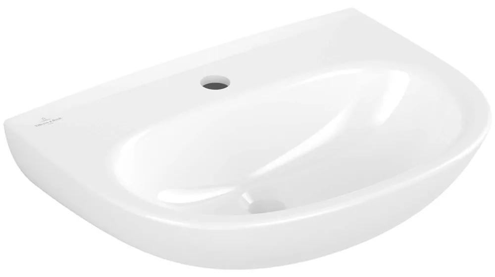 VILLEROY &amp; BOCH O.novo závesné umývadielko s otvorom, s prepadom, 500 x 380 mm, biela alpská, 43405101