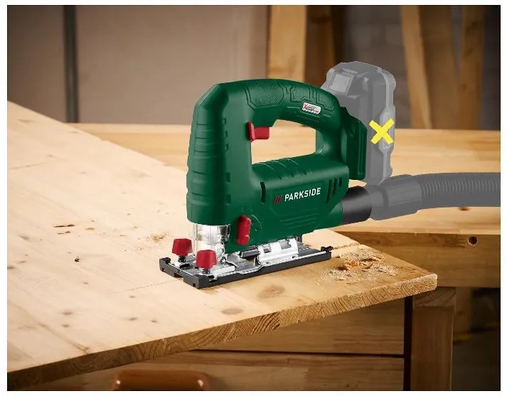 Parkside® Aku priamočiara píla Psta 20-Li A1 – bez akumulátora (100394918)