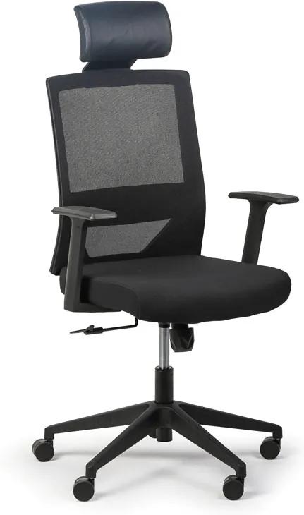 Kancelárska stolička Fox, čierna