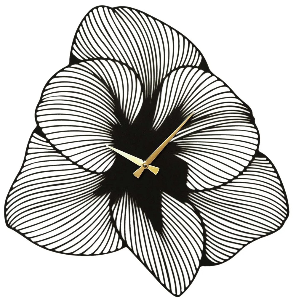 Azalea Metal Wall Clock - APS039 70 - Black