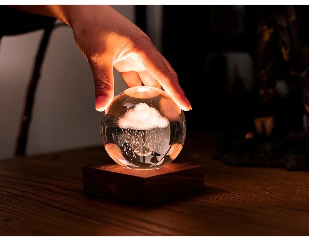 Tmavohnedá svetelná dekorácia na USB Amber – Gingko