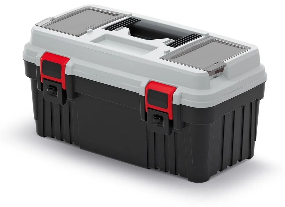 Kufor na náradie 47 × 25,6 × 23,8 cm, s organizérmi, sivá