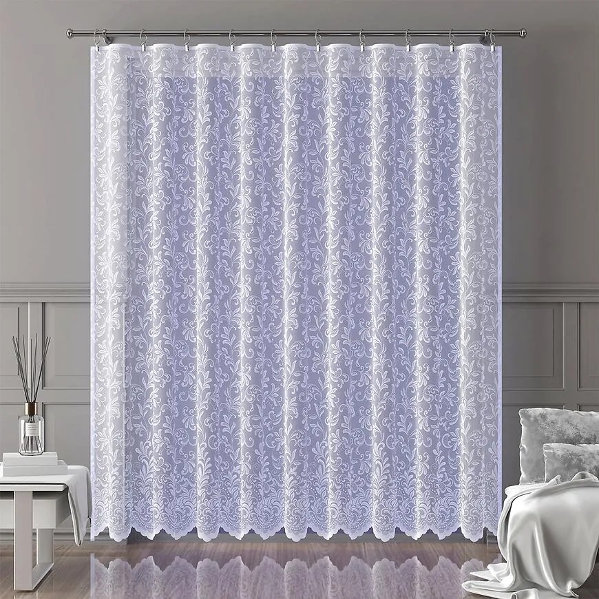 Žakarová záclona 347/B biela/250