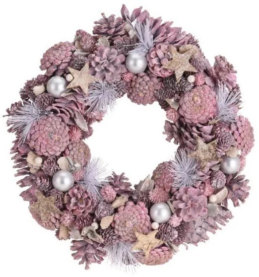 Vianočný veniec Ružová nádhera 34 cm