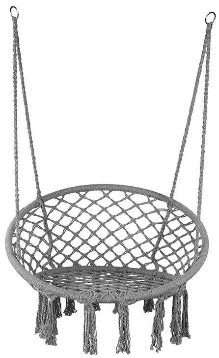 Sivé závesné kreslo KOLUMBIA so stojanom