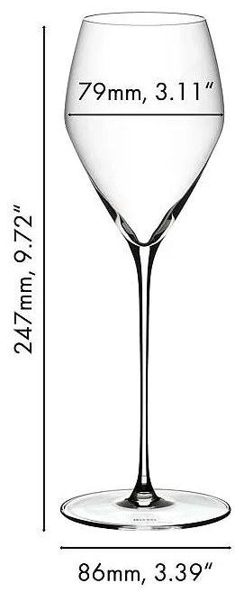 Riedel Veloce Champagne poháre 327 ml 2 ks