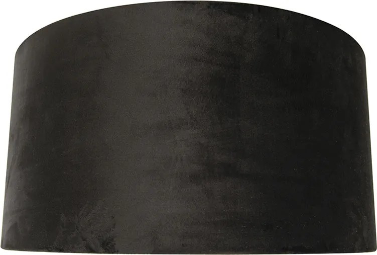 Zamatové tienidlo čierne 50/50/25 so zlatým interiérom