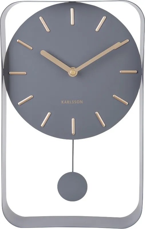 Karlsson Dizajnové kyvadlové nástenné hodiny 5796GY Karlsson 33cm
