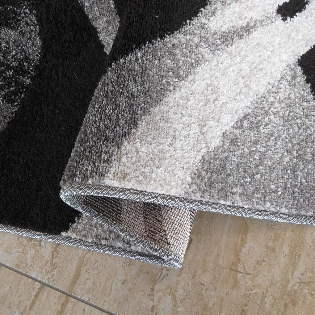 DY Sivý koberec s abstraktným vzorom Otto 01 Rozmer: 160x220 cm