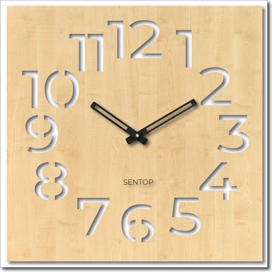 Drevené hodiny na stenu | JULR: Svetlé HDF - Javor HDF - Javor 30 cm 4206-69276 HDFK024-javor