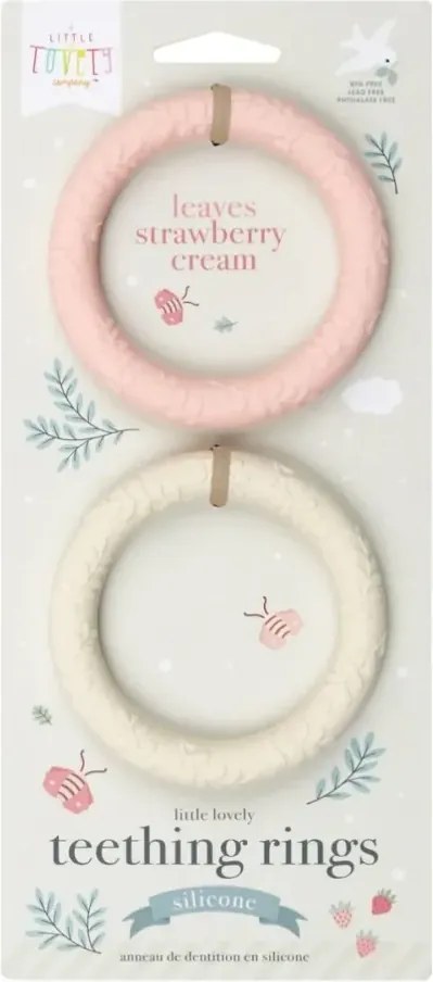 Silikónové hryzátko / jahodový krém