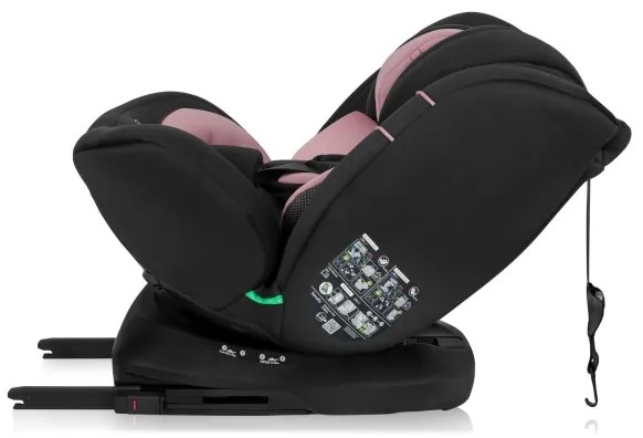 Lionelo - otočná autosedačka s bázou BASTIAAN i-Size 40-150 cm Pink Rose