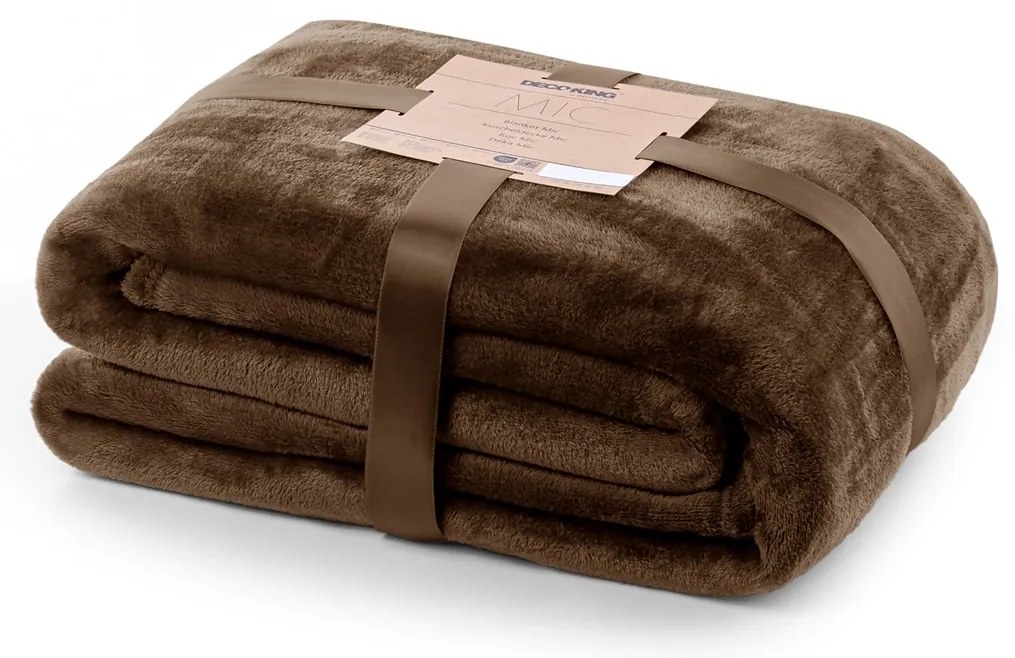 DecoKing Deka z mikrovlákna MIC 150/220x200 cm Rozměr: 150x200 cm, Barva: BROWN/hnědá