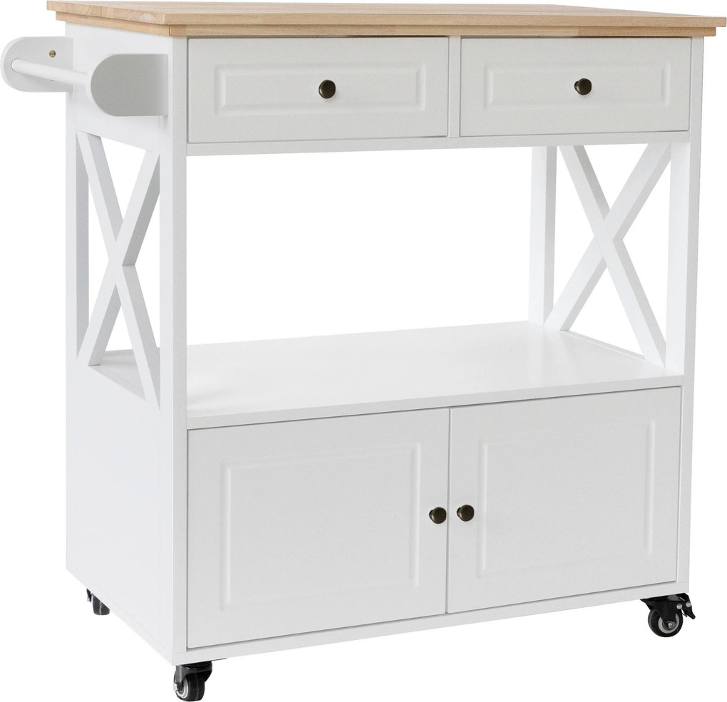 XXXLutz SERVÍROVACÍ VOZÍK, biela, 88/88/47 cm MID.YOU - Barový nábytok - 001713013701