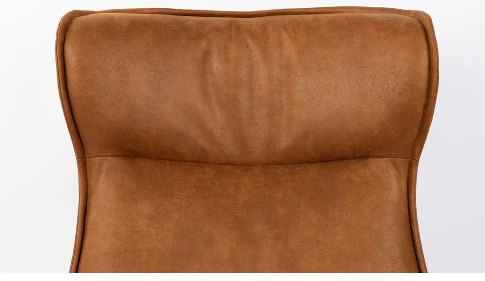 Koňakovohnedé otočné kreslo John – White Label