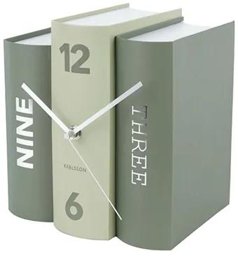 Stolové hodiny Karlsson Kniha KA5756GR, 20 cm