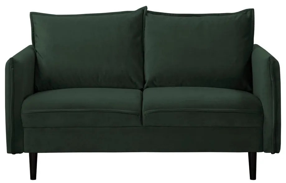 Tmavozelená zamatová pohovka 138 cm Juli – Ropez