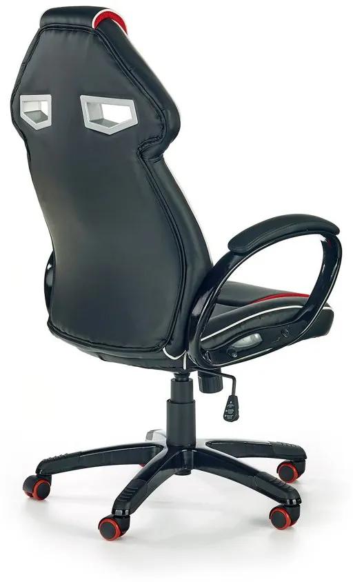 Herná stolička HONOR – ekokoža, červená / čierna