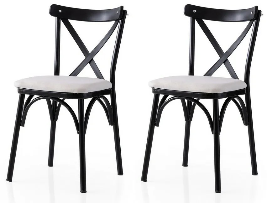 Súprava jedálenských stoličiek Ekol White and Black, 2 ks