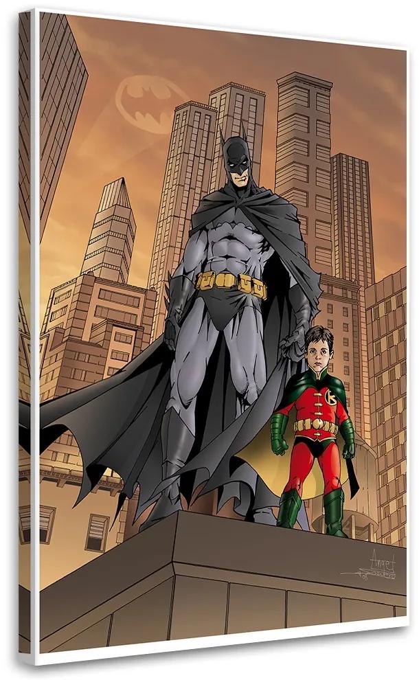 Gario Obraz na plátne Batman a malý pomocník - Saqman Rozmery: 40 x 60 cm