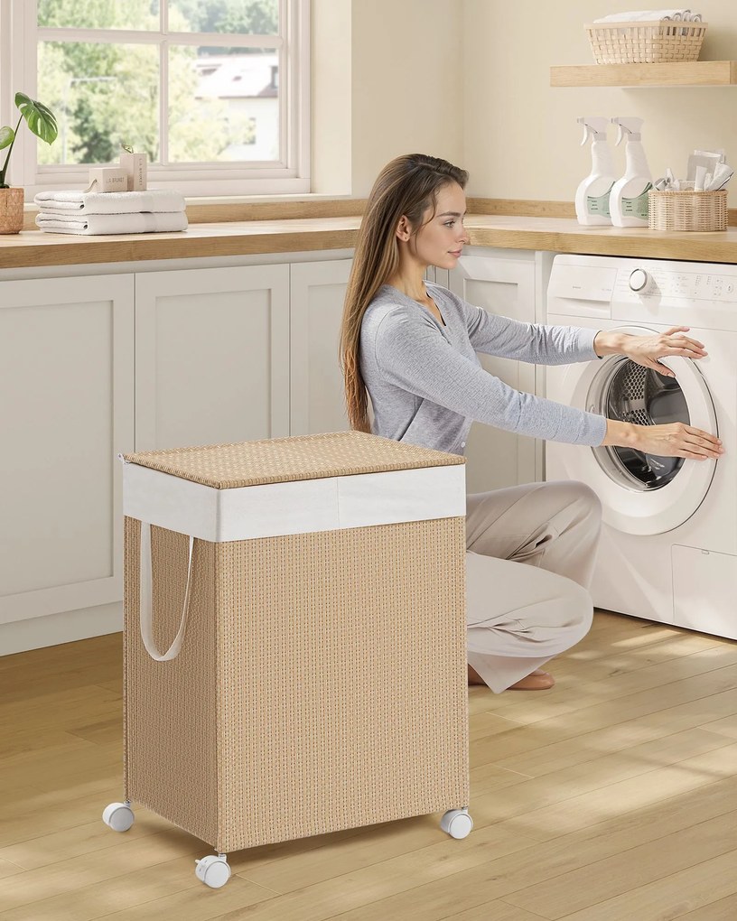 Kôš na bielizeň na kolieskach Deborah 2x50 l