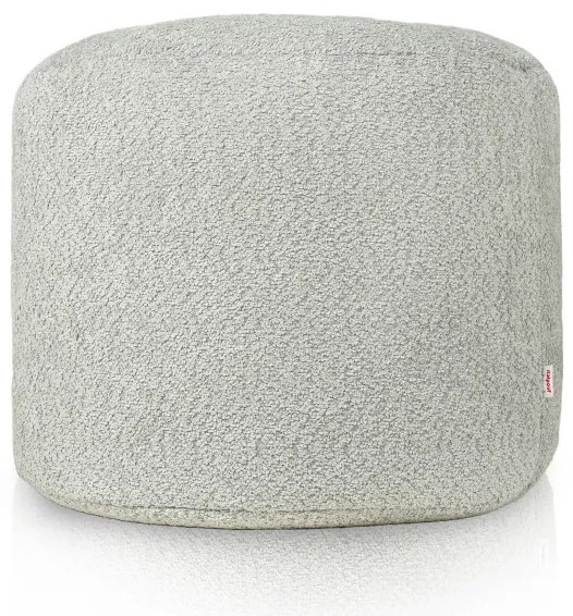 Taburetka Cilindro svetlo sivá bouclé