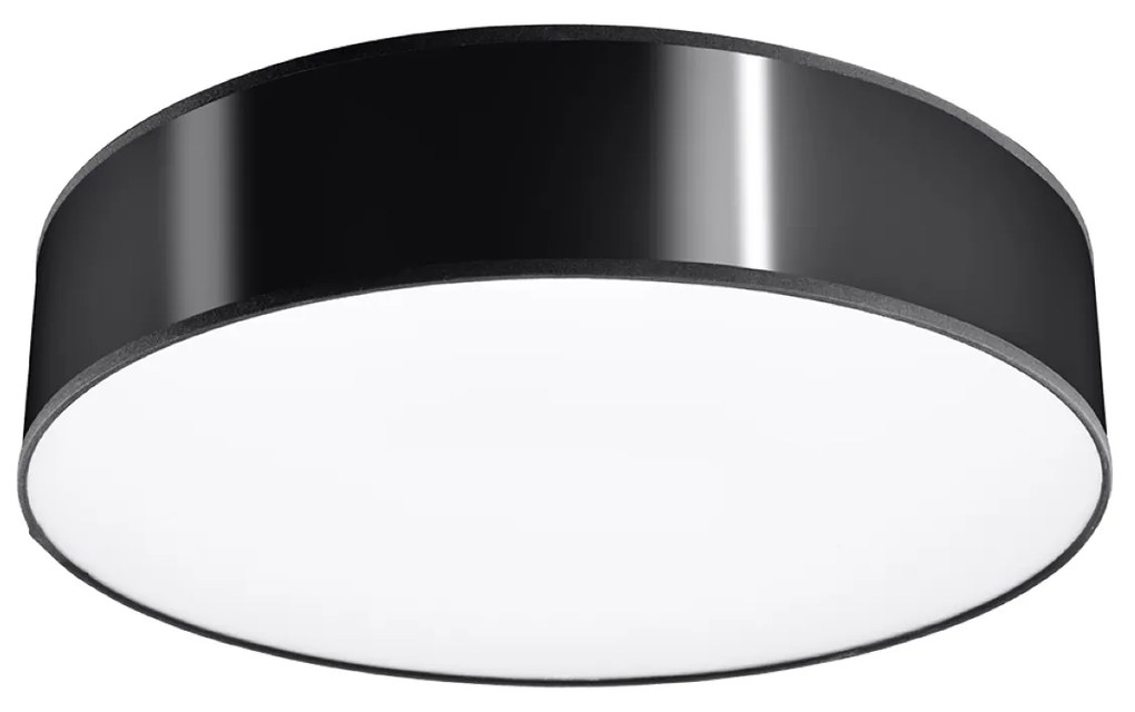 Stropné svietidlo Arena, 1x čierne plastové tienidlo, (biely plast), (fi 55 cm)