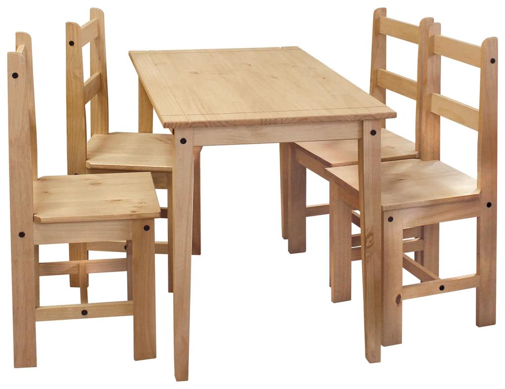 idea Stôl + 4 stoličky CORONA 2 vosk 161611