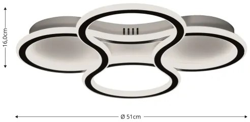 Brilagi - LED stmievateľné stropné svietidlo ORELLI LED/53W/230V 3000-6000K + DO