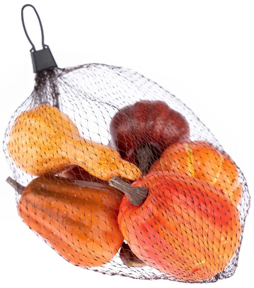 Súprava umelých dekoratívnych tekvíc, 6 ks