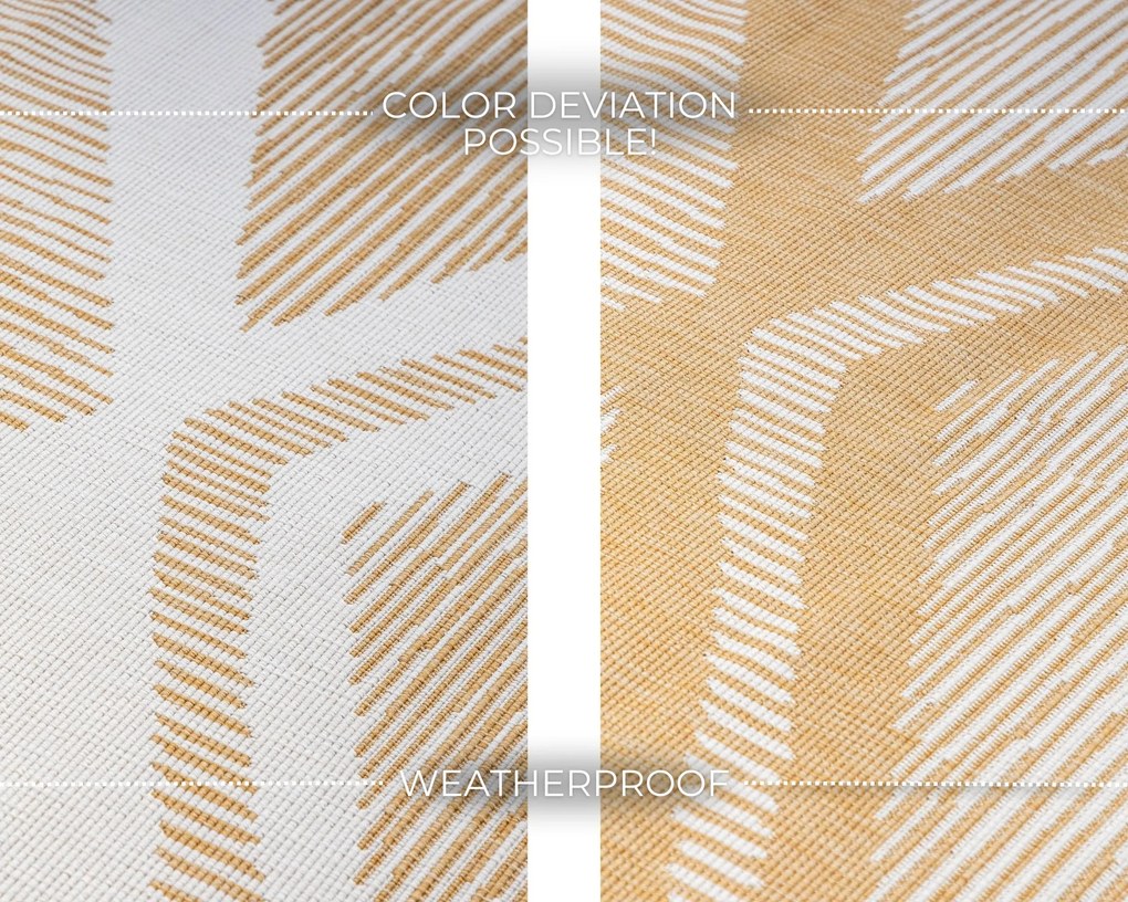 ELLE Decoration, Kusový koberec Gemini 106017 Ochre z kolekcie Elle – na von aj na doma, 200x290, žltá, chodba / predsieň