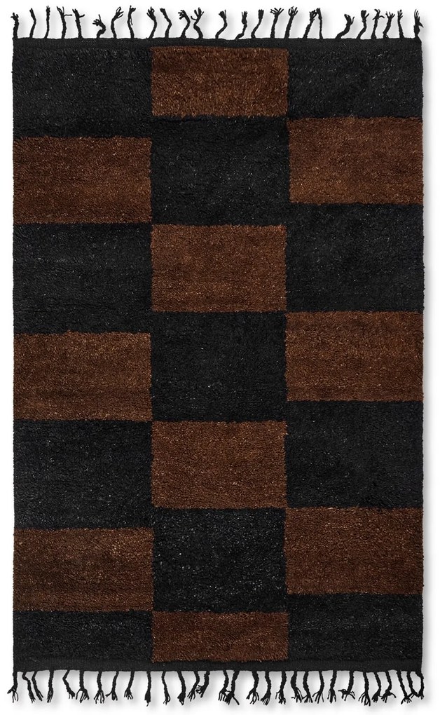 Tkaný koberec Mara, veľký – čierny/hnedý