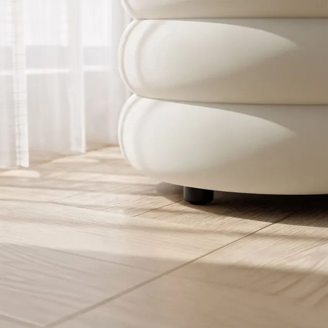 Taburetka PUFFO krémová