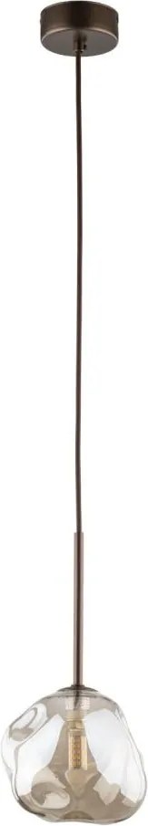 Závesné svietidlo na lanku LAVA 1xG9/8W/230V bronzová/dymová béžová