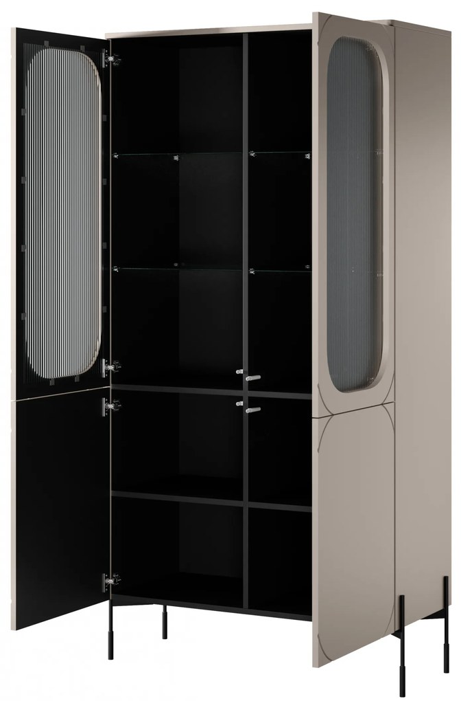 Vitrína Sonatia 100 cm - kašmírová