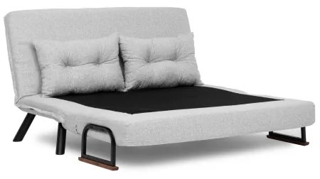 Rozkladacia dvojmiestná pohovka QIRA, sivá