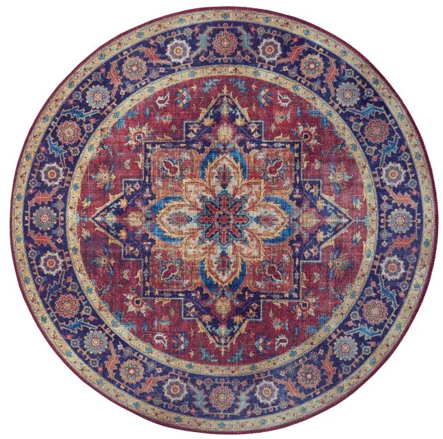 Koberec Hanse Home Asmar Anthea bordový kruh