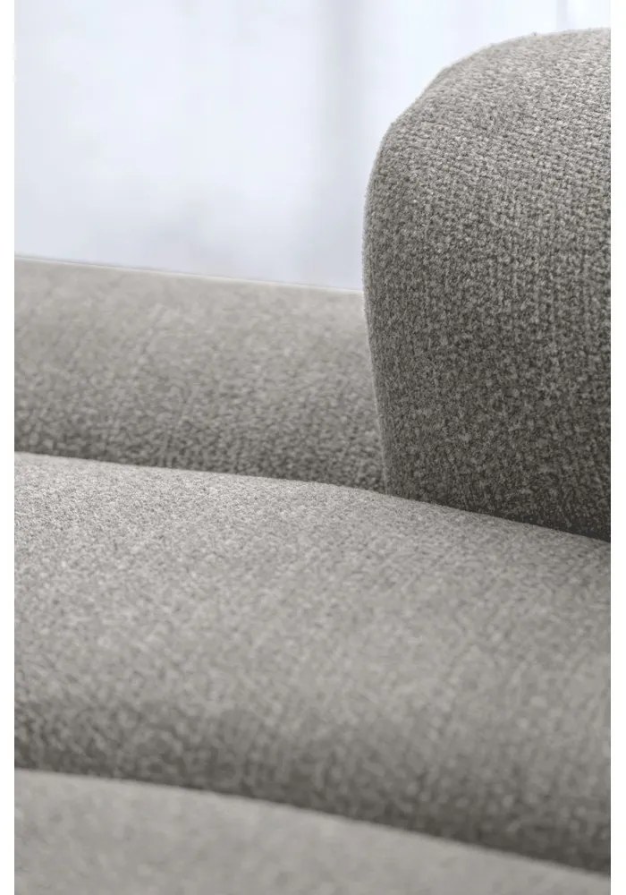 Svetlosivá rohová pohovka (ľavý roh/s leňoškou) Shell – Miuform