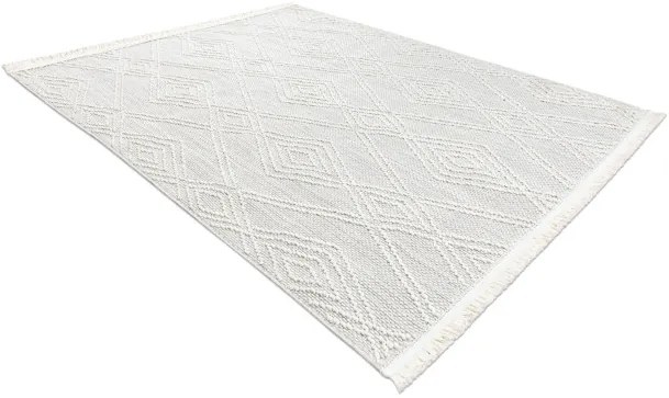 Koberec NANO EN14A Romby biely