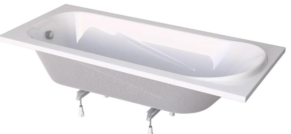 Gamma Edge, akrylátová vaňa 180x80x40 cm, biela lesklá, GMA-WAN-ED-18080