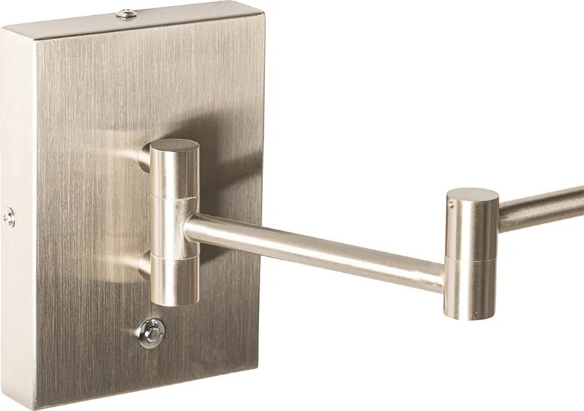 Dizajnová nástenná lampa oceľ vrátane LED stmievateľná - Notia