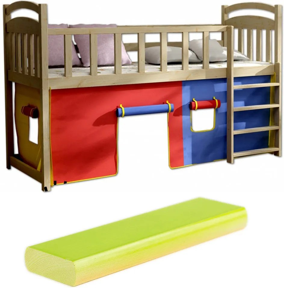 FA Vyvýšená detská posteľ Aramis 180x80 Farba: Limetka (+44 Eur)