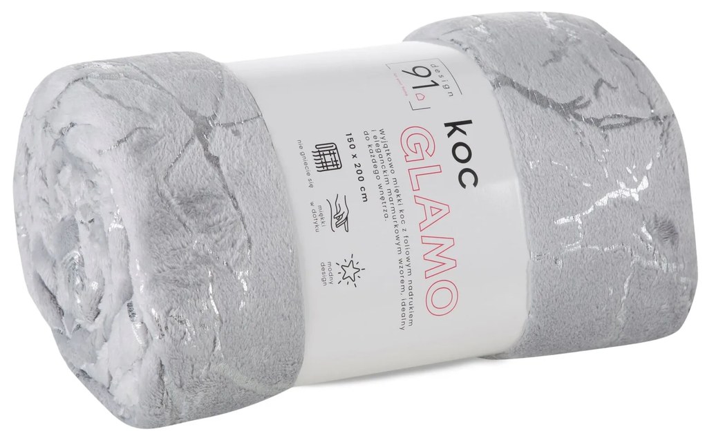 DEKA GLAMO 200X150 CM STRIEBORNÁ